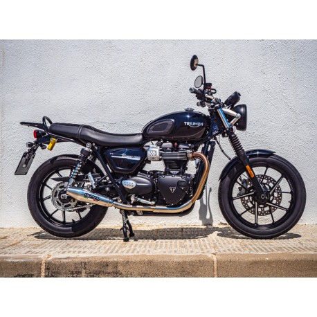 TRIUMPH STREET TWIN 900 2015/17 DOBLE ESCAPE HOMOLOGADO Y TUBOS DE CONEXIÓN VINTACONE