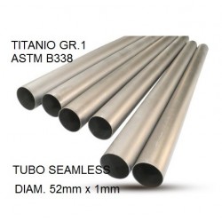 CAFÈ RACER TUBO TITANIO SEAMLESS D. 52MM X 1MM L.1000MM TUBO TITANIO SEAMLESS GR.1 TIG L.100CM D.52MM X 1MM TUBO TITANIO SEAMLES