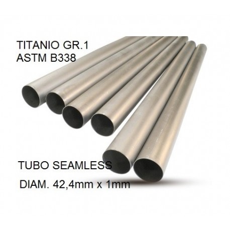  CAFÈ RACER TUBO TITANIO SEAMLESS D. 42,4MM X 1MM L.1000MM TUBO TITANIO SEAMLESS GR.1 TIG L.100CM D.42,4MM X 1MM TUBO TITANIO SE