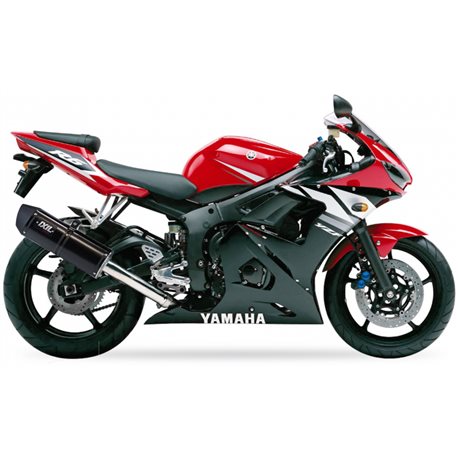 YAMAHA YZF 600 R-6 03-08 (RJ05) XOVE SLIP ON - HEXOVAL XTREM BLACK