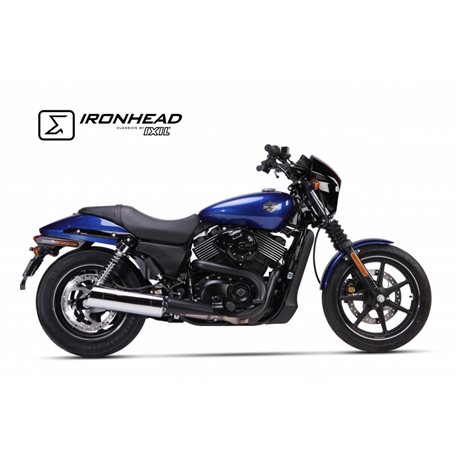 H-D STREET 500 14-20 HC2-3C SLIP ON - IRONHEAD ROUND CHROME