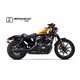 H-D SPORTSTER XL 883 2014-2016 HC1-3B SLIP ON (UPPER MUFFLER) - IRONHEAD ROUND BLACK