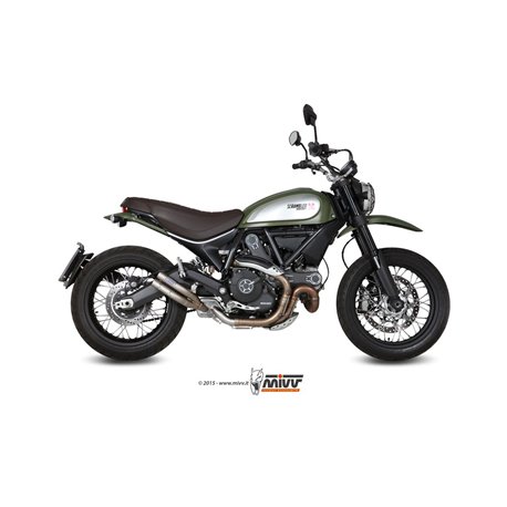 DUCATI SCRAMBLER 800 2015 - 2016 DOUBLE GUN FULL TITANIUM MIVV