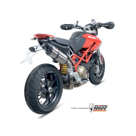 DUCATI HYPERMOTARD 1100 EVO 2010 - 2012 SUONO INOX COPA CARBONO MIVV