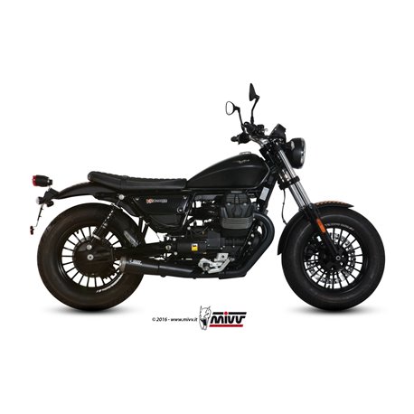 MOTO GUZZI V9 BOBBER / ROAMER 2016 - GHIBLI INOX NERO CERAMICO/CERAMIC BLACK ST. STEEL MIVV