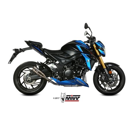 SUZUKI GSX-S 750 2017 - DOUBLE GUN FULL TITANIUM MIVV