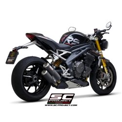 TRIUMPH SPEED TRIPLE 1200 RS (2021 - 2025) - RR - Euro 5 Escape Twin CR-T carbono