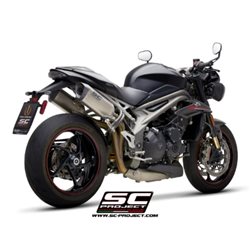 TRIUMPH SPEED TRIPLE 1050 (2018 - 2020) - S - RS Par de escapes SC1-M titanio