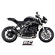 TRIUMPH SPEED TRIPLE 1050 (2016 - 2017) - S - R Escape Oval carbono, posición baja