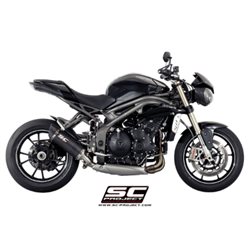 TRIUMPH SPEED TRIPLE 1050 (2016 - 2017) - S - R Escape Oval carbono, posición baja