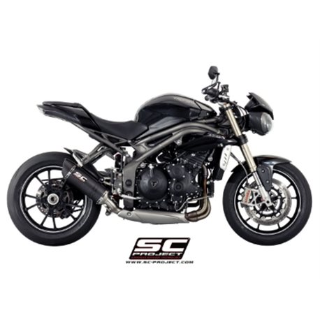 TRIUMPH SPEED TRIPLE 1050 (2016 - 2017) - S - R Escape Oval carbono, posición baja