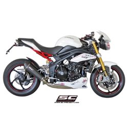 TRIUMPH SPEED TRIPLE 1050 (2011 - 2015) Escape Conic carbono, posición baja