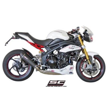 TRIUMPH SPEED TRIPLE 1050 (2011 - 2015) Escape Conic carbono, posición baja