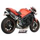 TRIUMPH SPEED TRIPLE 1050 (2007 - 2010) Par de escapes Oval carbono