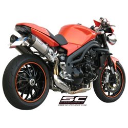 TRIUMPH SPEED TRIPLE 1050 (2007 - 2010) Par de escapes Oval titanio