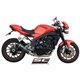 TRIUMPH SPEED TRIPLE 1050 (2007 - 2010) Escape Oval titanio, posición baja