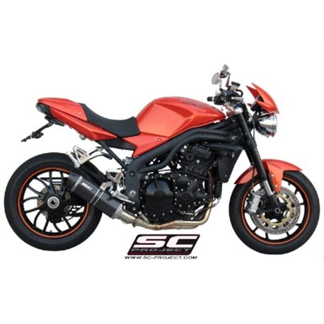 TRIUMPH SPEED TRIPLE 1050 (2007 - 2010) Escape Oval titanio, posición baja