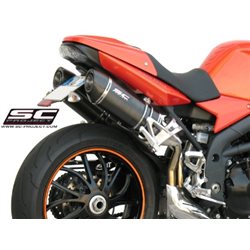 TRIUMPH SPEED TRIPLE 1050 (2005 - 2006) Par de escapes Oval carbono