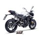 TRIUMPH STREET TRIPLE 765 R - RS (2023 - 2024) - EURO 5 Línea de escape completa 3-1 acero inoxidable, con escape CR-T carbono c