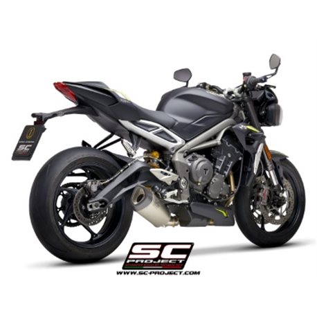 TRIUMPH STREET TRIPLE 765 S - R - RS (2020 - 2022) Escape SC1-R titanio