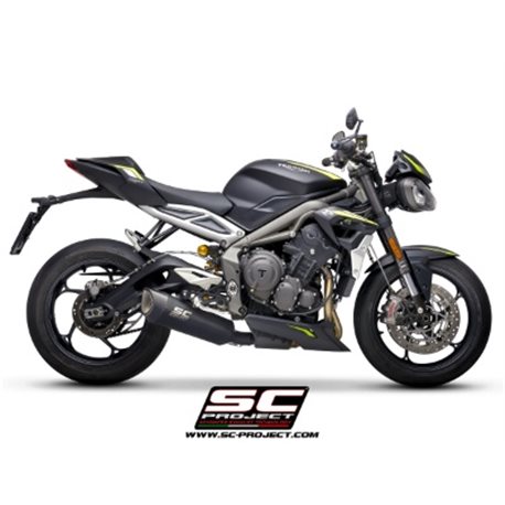 TRIUMPH STREET TRIPLE 765 S - R - RS (2020 - 2022) Escape SC1-R titanio, negro mate