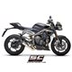 TRIUMPH STREET TRIPLE 765 S - R - RS (2020 - 2022) Escape S1 titanio, tubo de enlace en secciones soldadas