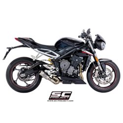 TRIUMPH STREET TRIPLE 765 S - R - RS (2020 - 2022) Escape CR-T titanio, tubo de enlace en secciones soldadas