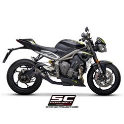 TRIUMPH STREET TRIPLE 765 S - R - RS (2020 - 2022) Escape S1 titanio, negro mate