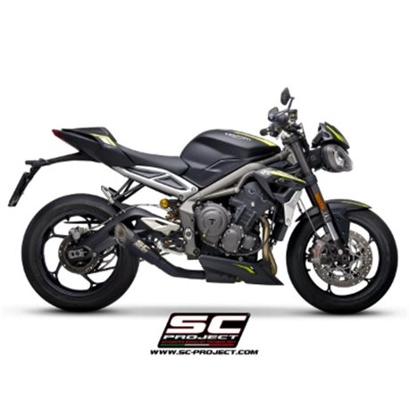 TRIUMPH STREET TRIPLE 765 S - R - RS (2020 - 2022) Escape S1 titanio, negro mate