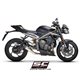 TRIUMPH STREET TRIPLE 765 S - R - RS (2020 - 2022) Escape S1 titanio