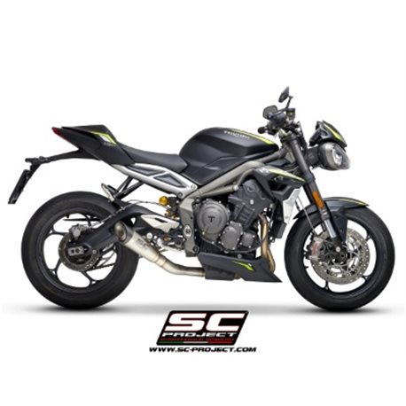 TRIUMPH STREET TRIPLE 765 S - R - RS (2020 - 2022) Escape S1 titanio