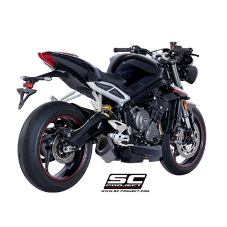 TRIUMPH STREET TRIPLE 765 (2017 - 2019) - S - R - RS Escape SC1-R titanio, negro mate