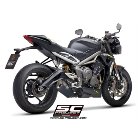 TRIUMPH STREET TRIPLE S 660 - A2 (2020 - 2022) Escape SC1-R titanio, negro mate