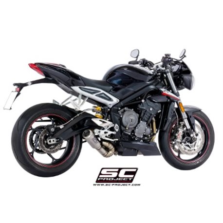 TRIUMPH STREET TRIPLE S 660 - A2 (2020 - 2022) Escape CR-T titanio, tubo de enlace en secciones soldadas