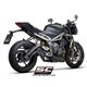 TRIUMPH STREET TRIPLE S 660 - A2 (2020 - 2022) Escape S1 titanio, negro mate