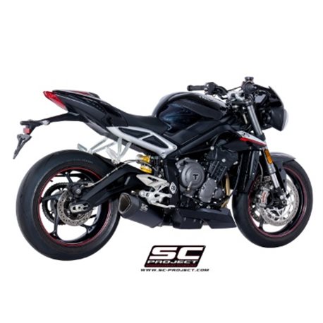 TRIUMPH STREET TRIPLE S 660 - A2 (2017 - 2019) Escape SC1-R titanio, negro mate