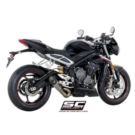 TRIUMPH STREET TRIPLE S 660 - A2 (2017 - 2019) Escape S1 titanio, tubo de enlace en secciones soldadas