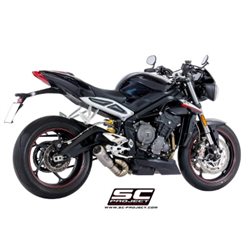 TRIUMPH STREET TRIPLE S 660 - A2 (2017 - 2019) Escape CR-T titanio, tubo de enlace en secciones soldadas