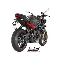 TRIUMPH STREET TRIPLE 675 (2013 - 2016) - R - RX Escape Conic acero inoxidable, negro mate