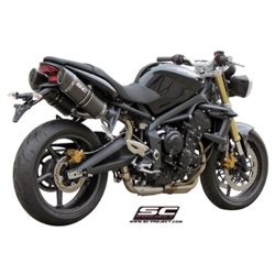 TRIUMPH STREET TRIPLE 675 (2007 - 2012) - R Par de escapes Oval carbono