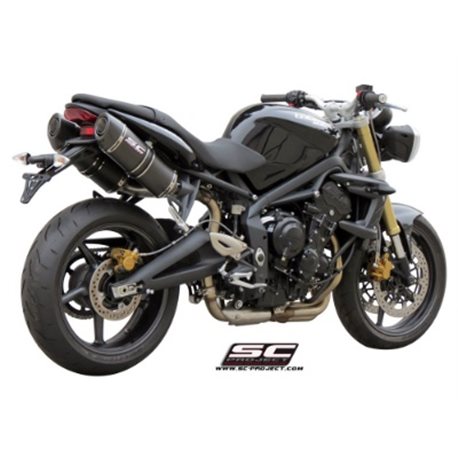 TRIUMPH STREET TRIPLE 675 (2007 - 2012) - R Par de escapes Oval carbono