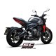 TRIUMPH TRIDENT 660 (2021 - 2024) Línea de escape completa 3-1 acero inoxidable, negro mate, con escape STR-1