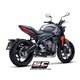 TRIUMPH TRIDENT 660 (2021 - 2024) Línea de escape completa 3-1 acero inoxidable, con escape STR-1