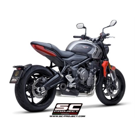 TRIUMPH TRIDENT 660 (2021 - 2024) Línea de escape completa 3-1 acero inoxidable, con escape STR-1