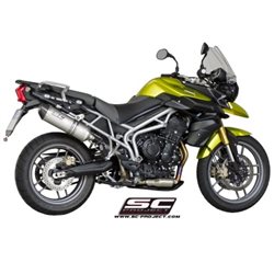 TRIUMPH TIGER 800 (2010 - 2016) - XC Escape Oval titanio, posición alta