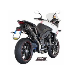 TRIUMPH TIGER SPORT 1050 (2013 - 2015) Escape Oval carbono, posición alta