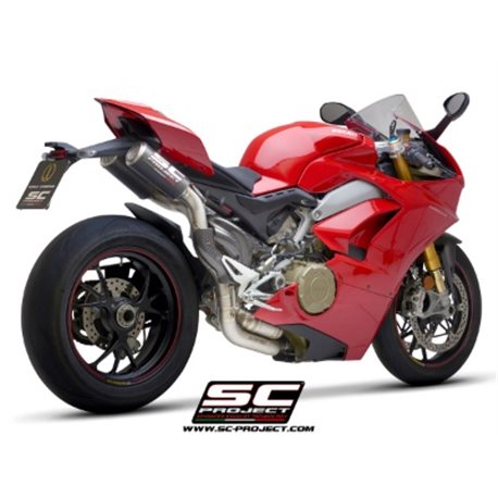 DUCATI PANIGALE V4 - V4 S (2019 - 2020) Semi-completo 2-1-2 titanio, con par de escapes CR-T M2 carbono