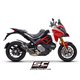 DUCATI MULTISTRADA 1260 (2018 - 2020) Escape MTR carbono, con tapa de salida mecanizado a partir de un bloque macizo