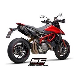 DUCATI HYPERMOTARD 950 - RVE - SP (2021 - 2025) - Euro 5 Par de escapes S1 titanio, negro mate