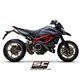 DUCATI HYPERMOTARD 950 - RVE - SP (2021 - 2025) - Euro 5 Par de escapes CR-T M2 carbono